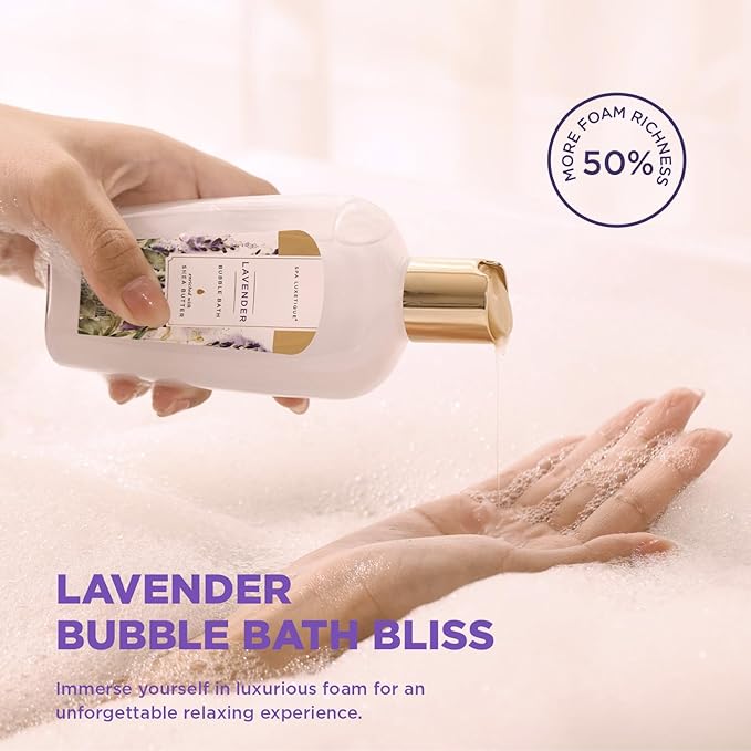 Spa Luxetique Gifts for Women 15PCS Lavender Gift Baskets for Women Bath and Body Gift Set Bath Sets for Her Skin Care Sets Anniversary Valentine Gifts for Women Wife Girlfriend Grandma Sister