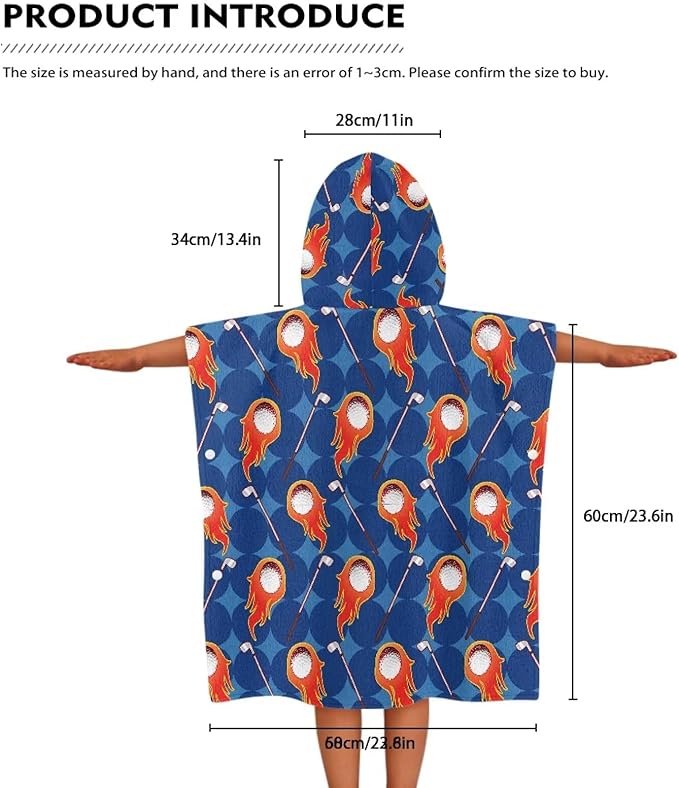 Flame Baseball Baby Bath Towel Hooded Ultra Soft Towel Highly Absorbent for Boy Girl Shower Beach Pool Perfect Baby Bath Shower Decoration