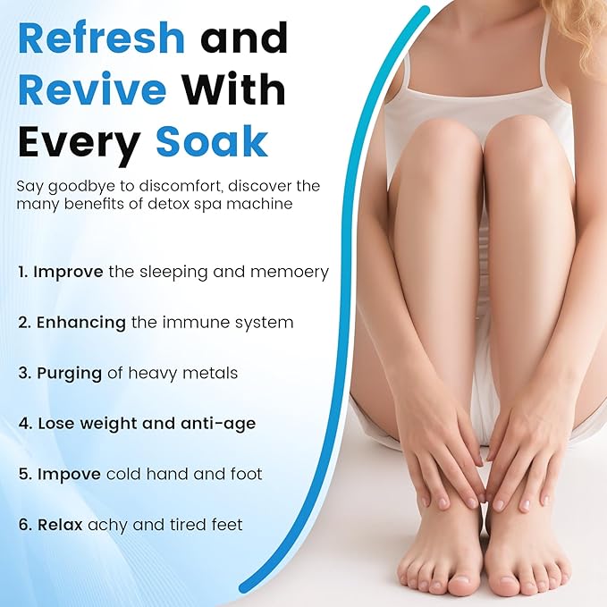 Ionic Foot Bath Detox Machine, Portable Ionic Detox Foot Bath Spa Machine Ion Cleanse Controller for Home Travel Holiday