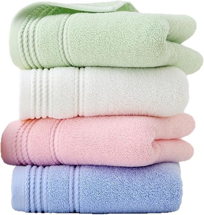3 Pack Cotton Towels, Thick and Absorbent for Bath & Face, 74x34cm(Blue)