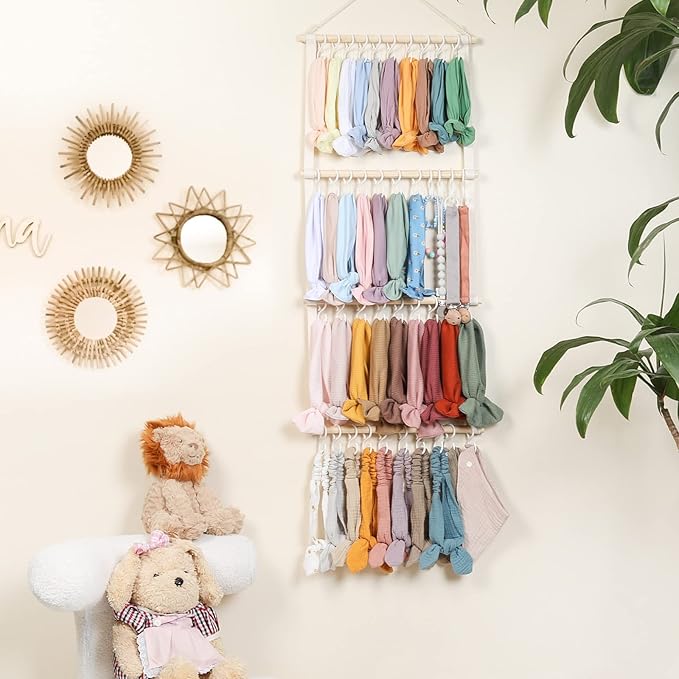 POVETIRE Headband Holder Head Bands Organizer for Girls, Baby Headbands Hair Accessories Organizer Storage Wall Hanging Decor for Nursery Toddler Girls Room…