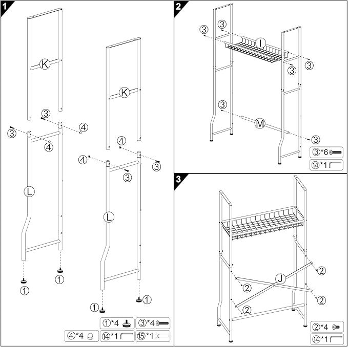 Over-The-Toilet Storage Rack, 4-Tier Bathroom Organizer Shelf Over Toilet with Barn Doors Cabinet and Basket, Freestanding Space Saver Wooden Bathroom Shelves with Paper Holder Above Toilet (White)