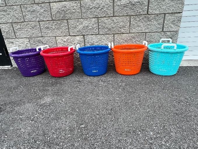 Handy Basket - Blue for Fishing, Laundry, heavy duty, hold up 40 lbs, can take hot and cold condition, used by commercial fishermen for decades.