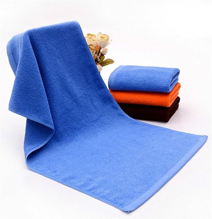 3 Pack 21s Heavyweight Cotton Towels, Quick-Dry Bath & Face Towels, Soft & Absorbent(Yellow)