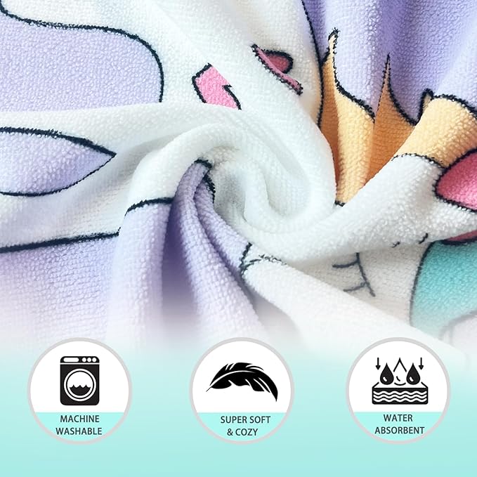 NovForth Kids Beach Towel for Boys Girls, Hooded Bath Towel Wrap, Toddler Pool Towel with Hood
