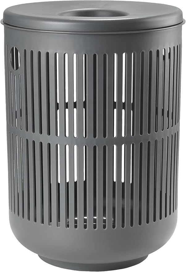 Zone Denmark Laundry Basket - Elevate Your Laundry Routine with Style and Functionality, Grey 16.14x16.14x21.65 inches