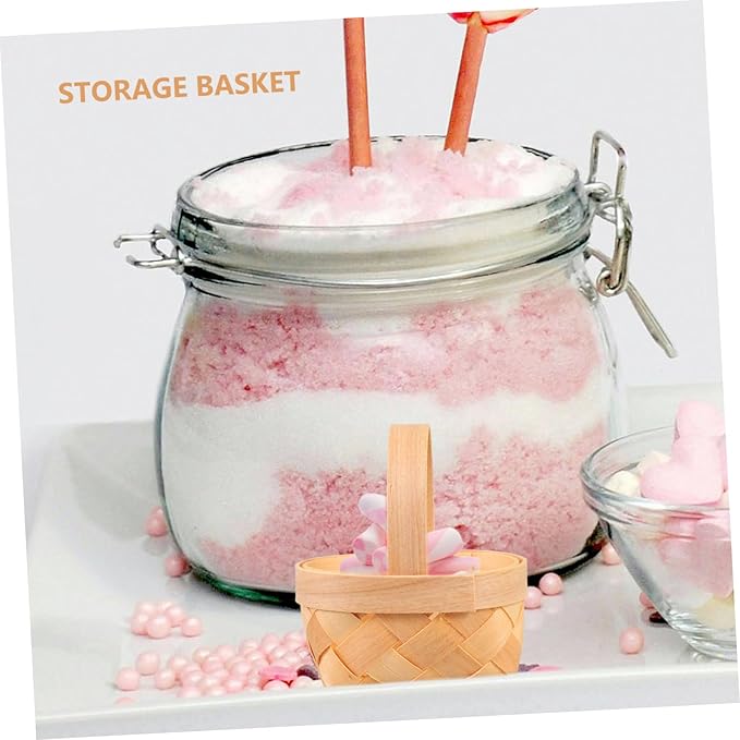 Happyyami 20pcs Mini Woven Candy Baskets for Boys and Girls Natural Treat Holders for Party Favors Easter Birthdays and Home Storage Adorable Packaging