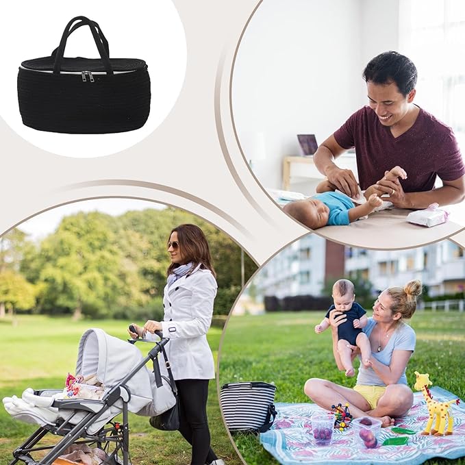 Baby Shower Gift Bag, Portable Waterproof Material, 37x26x18.5cm, Nursery Storage Basket, Stroller Organizer Bag, Multi-Pocket Organization, for Travel Car Outdoor Bathroom Bedside Picnic Parent