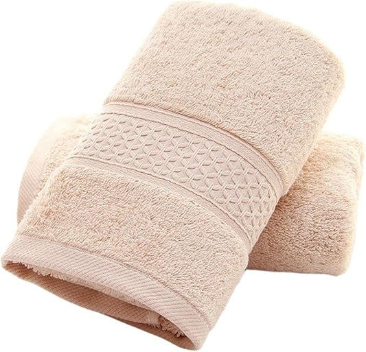 3 Pack Cotton Towels, Soft & Absorbent Bath and Face Towels, Long Staple Cotton(Camel)