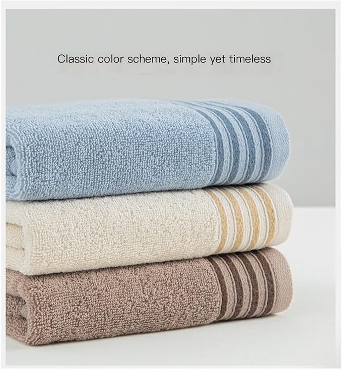 3 Pack Cotton Towels 30x60cm, Soft Thick Bath & Hand Towels, Gentle for Everyday Use(Grey)