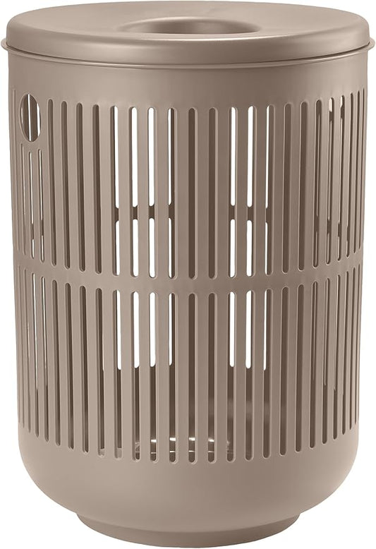 Zone Denmark Laundry Basket - Elevate Your Laundry Routine with Style and Functionality, Beige (Taupe) 16.14x16.14x21.65 inches