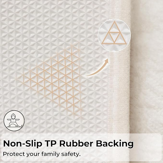 GRANNY SAYS Long Bathroom Rugs Non Slip Washable, Extra Soft & Water Absorbent Bath Mats for Bathroom, Plush Shaggy Bath Carpet, White Waffle Bath Mat Quick Dry for Shower 71" x 24" Bath Runner Rug