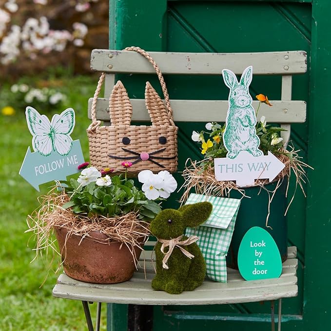 Bunny Shaped Easter Egg Basket for Kids featuring a Cute Rabbit Face