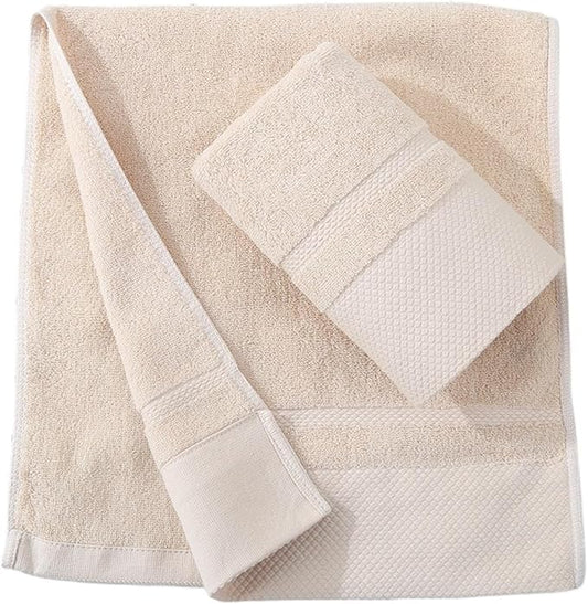 3 Pack Cotton Towels, Thick 40s Yarn Face Bath Towels, Absorbent & Soft for Home(Coffe)