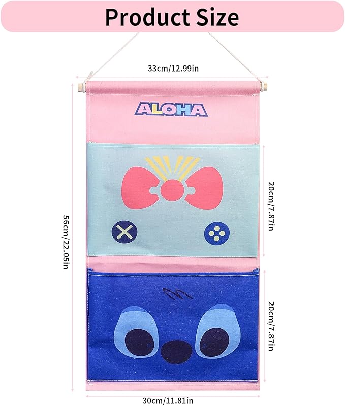 Fish Extender Hanger for Disney Cruise Gift Exchange Pixie Dust DCL Door Hanging Mail Box Bag Personalized 2025 2026 (2 pockets)
