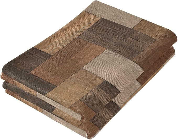 2 Pcs Rustic Brown Grey Barn Hand Towels for Bathroom,Soft Absorbent Decorative Rectangular Parquet Wooden Print Dish Towels for Kitchen,Quick Dry Bathroom Towels for Bath,Face,Shower 14"x28"