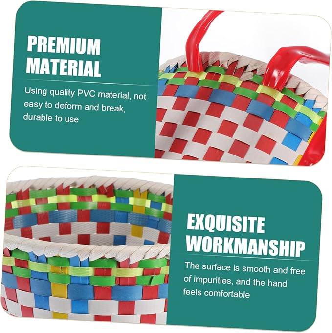 1pc Small Baskets for Boys and Girls Pack Basket Woven Knapsack Random Color