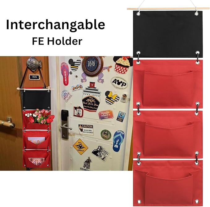 Interchangable Fish Extender FE Pouch for Disney Gift Exchange Single 2, 3 Pockets DCL Hanger Easy Add on Personal Touches HTV suitable