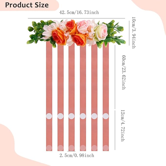 cherrboll Bow Organizer for Girls, Flower Hair Clip Holder Headband Wall Hanging Hair Accessories Organizers Storage Display for Toddler Nursery Room Decor