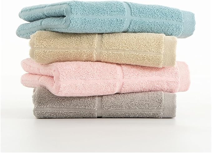 3 Pack Cotton Towels with Hem & Hang Loop, Honeycomb Weave, Thick Face Hand Towels for Home(Grey)