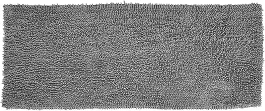 Home Weavers Fantasia Bath Rug 100% Cotton Bathroom Rugs Set, Bathroom Décor, Washable Rug, Extra Soft and Absorbent Bath Rug, Kitchen Mat, Bath Mat Set, Bath Floor Mat Non Slip, 21"x54" Runner, Gray