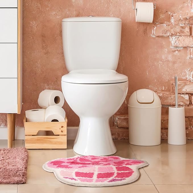23.6 Inch Western Cowgirl Bathroom Rug Pink Let's Go Girls Disco Cowgirl Bath Mat Shower Mat Bathroom Decoration Non Slip Washable Bath Rug for Show