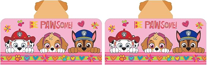 Franco Paw Patrol Pink Bath/Pool/Beach Soft Cotton Terry Hooded Towel Wrap,24" x 50",Kids,(Pack of 2)