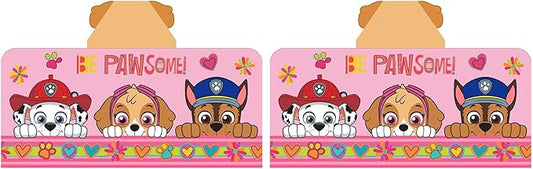 Franco Paw Patrol Pink Bath/Pool/Beach Soft Cotton Terry Hooded Towel Wrap,24" x 50",Kids,(Pack of 2)
