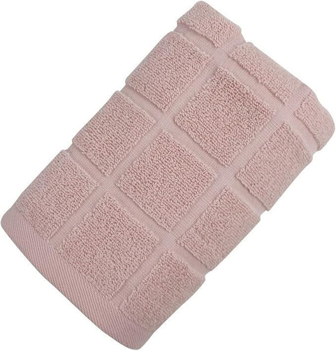 3 Pack Cotton Towels 34x74cm, Thick Soft Bath and Face Towel Set for Home Use(Pink)