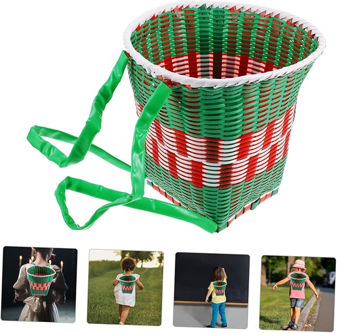 GANAZONO Decorative Woven Dance Props Backpack for Boys and Girls Storage Basket Toy Storage Playroom Must-haves