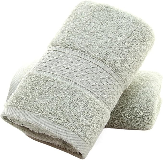 3 Pack Cotton Towels, Soft & Absorbent Bath and Face Towels, Long Staple Cotton(Green)