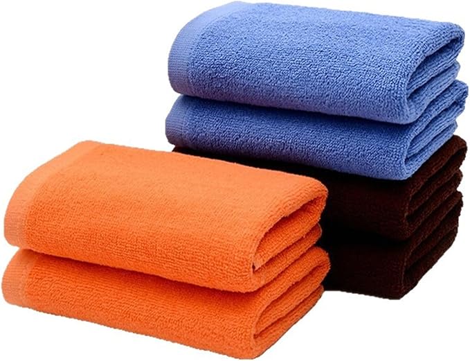 3 Pack 21s Heavyweight Cotton Towels, Quick-Dry Bath & Face Towels, Soft & Absorbent(Brown)