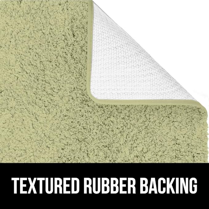 GORILLA GRIP Bathroom Rugs, Ultra Soft Absorbent Mat, Thick Plush Bath Rug, Machine Washable, Microfiber Quick Dry, Mats for Shower, Bathtub and Floor, Home Decor Accessories, 24x17, Sage