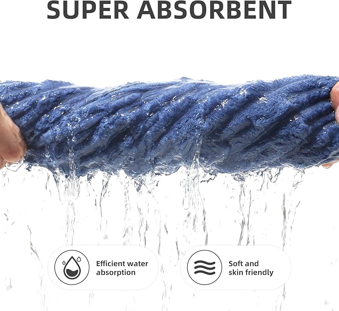 30X60 Inches Extra Large Bath Towels Sets of 6 for Bathroom Super Soft Quick Dry 2 Bath Towels 2 Hand Towels 2 Washcloth Towels Microfiber Shower (Light Blue, 6 Piece)