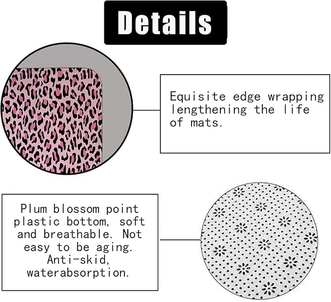 4PCS Pink Leopard Print Shower Curtain Sets With Rugs, Waterproof Fabric Pink Shower Curtain, African Wildlife Safari Animal Cheetah Print Skin Sexy Trendy Chic Aesthetic Modern Bathroom Decor