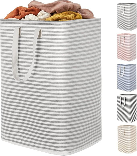 Lifewit 1 Pack Laundry Hamper Large Collapsible Laundry Baskets, Freestanding Waterproof Clothes Hamper with Easy Carry Handles in Laundry Room Bedroom Bathroom College Dorm, Grey, 80L