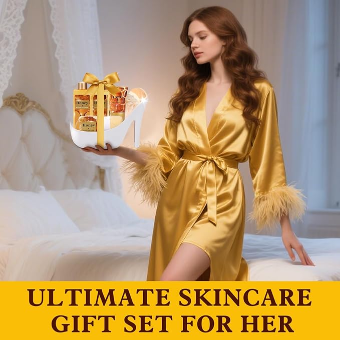 Spa Luxetique Gifts for Women High Heel Gift Set for Women 8pcs Spa Gift for Womens Nourishing Honey Birthday Gifts for Womens Mom Grandma Wife Coworker Valentines Day Gift for Her