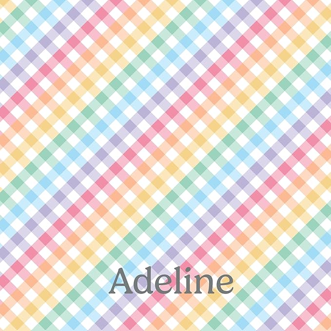 Let's Make Memories Personalized Easter Basket for Kids- For Boys - For Girls - Create Your Own - Fillable - Wicker - Easter Basket Stuffers - Large - Colorful Gingham