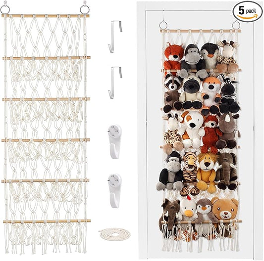 Stuffed Animal Net or Hammock Handmade Hammock Net for Stuffed Animals Corner Wall Hanging for Storage Organizer Holder for Small Stuffed Animal Net