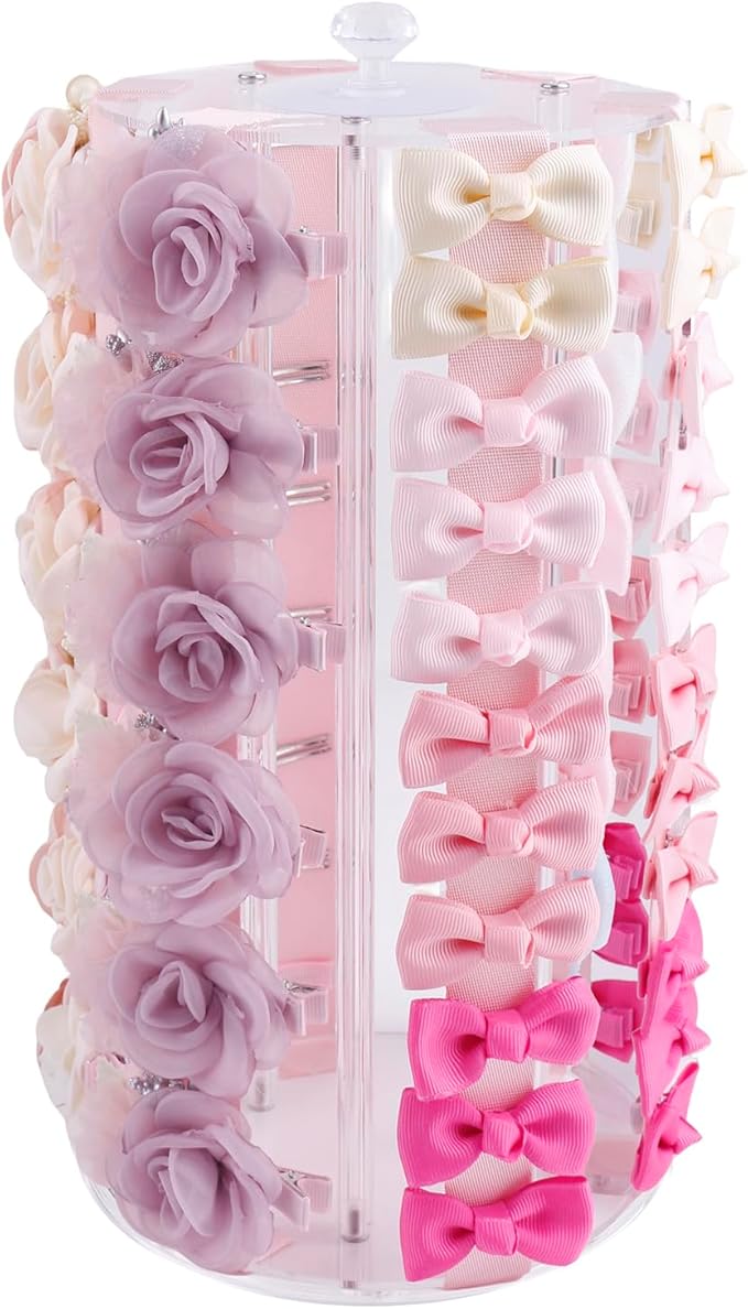OOSAKU Headband Holder Bow Organizer for Girls,Baby Hair Clips Storage Stand, Hair Accessory Organizer Rack for Baby Newborn Infant Toddler Kids (YT-BXZ-9-fen)