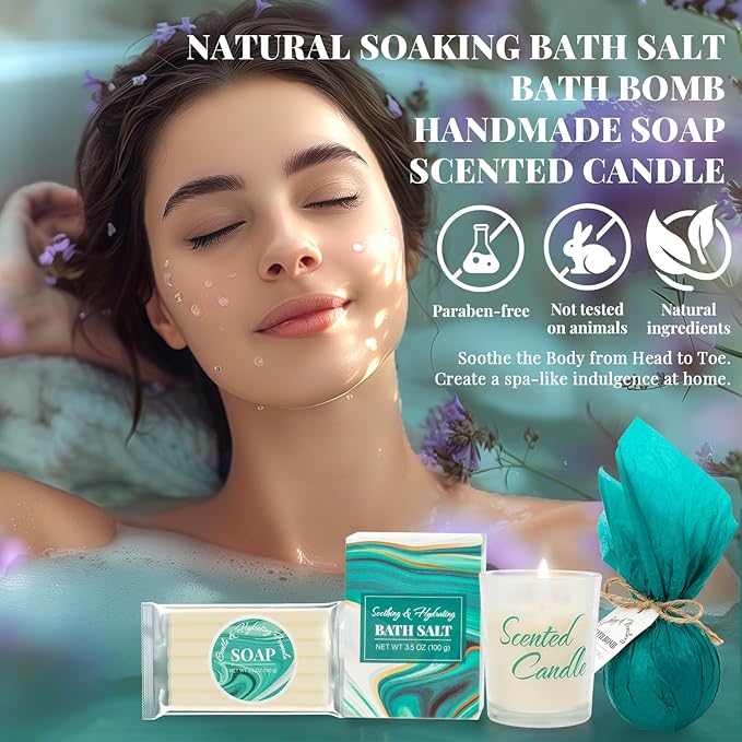 Bath Sets for Women Gift BODY & EARTH Gift Baskets for Women 8pcs Womens Christmas Gifts for Tumbler with Straw Birthday Gifts