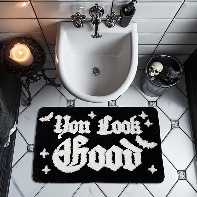 Halloween Rug Your Look Good Gothic Bathroom Rug Halloween Bath Mat Spooky Bathroom Mat Floor Doormats Rugs 17 x 27 Inch for Tub Home Living Room