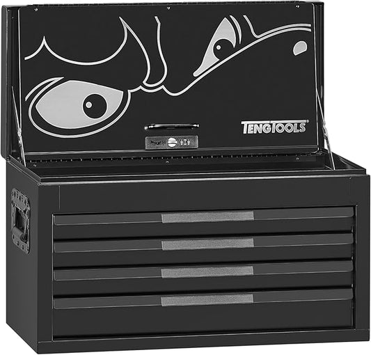 Teng Tools 26 Inch Wide 4 Drawer PRO35 Heavy Duty Black Top Box - TST26B4
