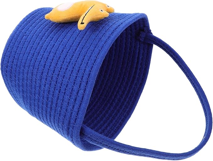 Woven Shower Basket for Candy Storage Cute Decorative Basket for Nursery Party Favors for Celebrations and Organizing Small Items