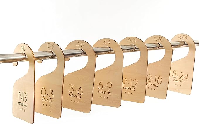 Modern Baby Closet Dividers - Wooden Closet Dividers Baby,Clothes Dividers for Nursery Closet,Newborn to 24 Months for Home Nursery Clothes