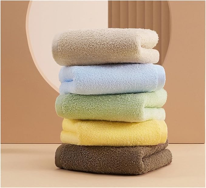3-Pack Cotton Towels, Soft Quick-Dry Bath Towels for Adults, Thick Face Hand Towels, Absorbent(Orange)