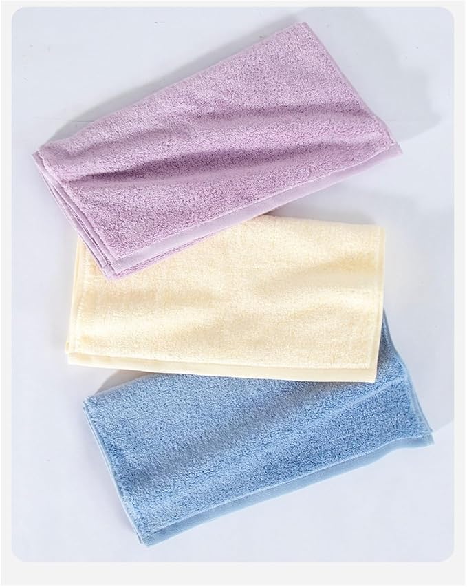 3 Pack Cotton Towels, Thick and Soft Bath & Hand Towel Set for Home Use(Blue)