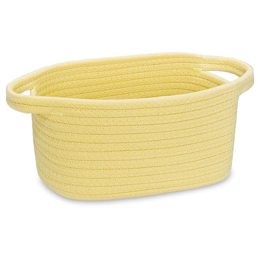 ABenkle Small Storage Basket, Mini Basket, Cute Tiny Cotton Rope Woven Basket, Shelf Basket, Boho Decorative Toy Storage Bin Gift Basket