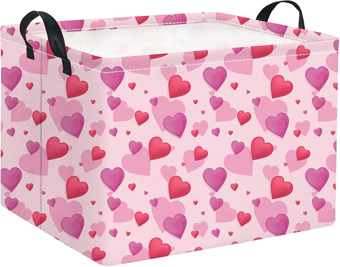 Rectangle Storage Basket,Gift Basket Empty with Handles,Cute Organizer, Room Decor(Dream heart)