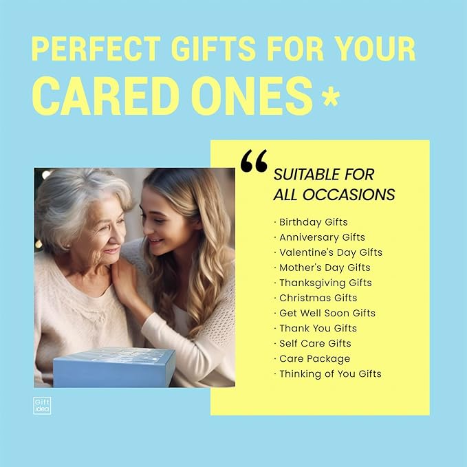 Gifts for Women, Bath and Body Womens Gift Sets with 5 Pcs Ocean Scented Spa Gifts for Women Bath Gift with Scented Candle Body Butter Hand Cream Bath Bomb Valentine‘s Day Gifts
